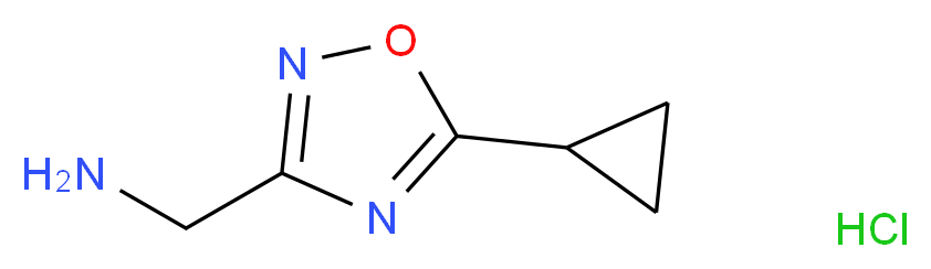 (5-cyclopropyl-1,2,4-oxadiazol-3-yl)methanamine hydrochloride_Molecular_structure_CAS_)