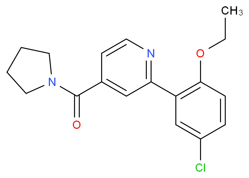 2-(5-chloro-2-ethoxyphenyl)-4-(pyrrolidin-1-ylcarbonyl)pyridine_Molecular_structure_CAS_)