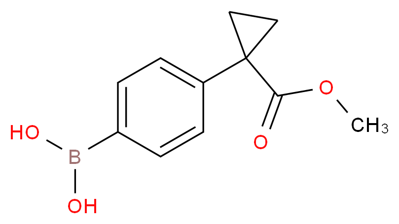 (4-(1-(Methoxycarbonyl)cyclopropyl)phenyl)boronic acid_Molecular_structure_CAS_1217501-08-0)
