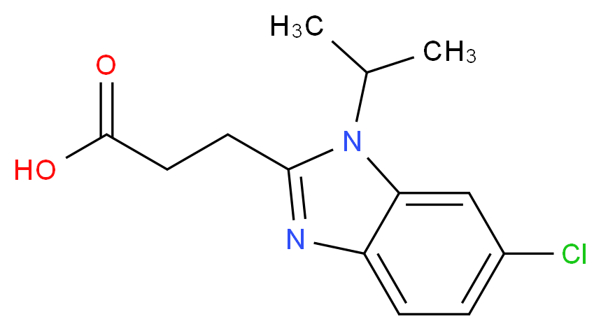 3-(6-chloro-1-isopropyl-1H-benzo[d]imidazol-2-yl)propanoic acid_Molecular_structure_CAS_)
