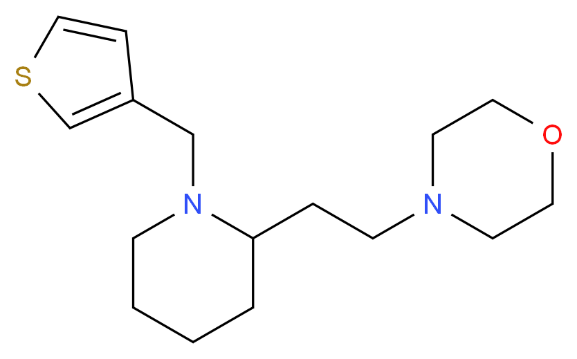 4-{2-[1-(3-thienylmethyl)-2-piperidinyl]ethyl}morpholine_Molecular_structure_CAS_)