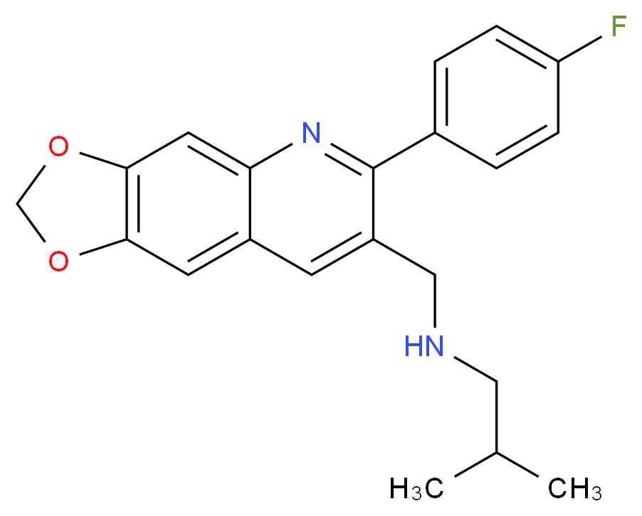 N-{[6-(4-fluorophenyl)[1,3]dioxolo[4,5-g]quinolin-7-yl]methyl}-2-methyl-1-propanamine_Molecular_structure_CAS_)