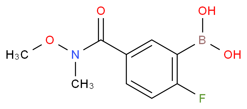 2-Fluoro-5-(N-methoxy-N-methylcarbamoyl)benzeneboronic acid 98%_Molecular_structure_CAS_874289-59-5)