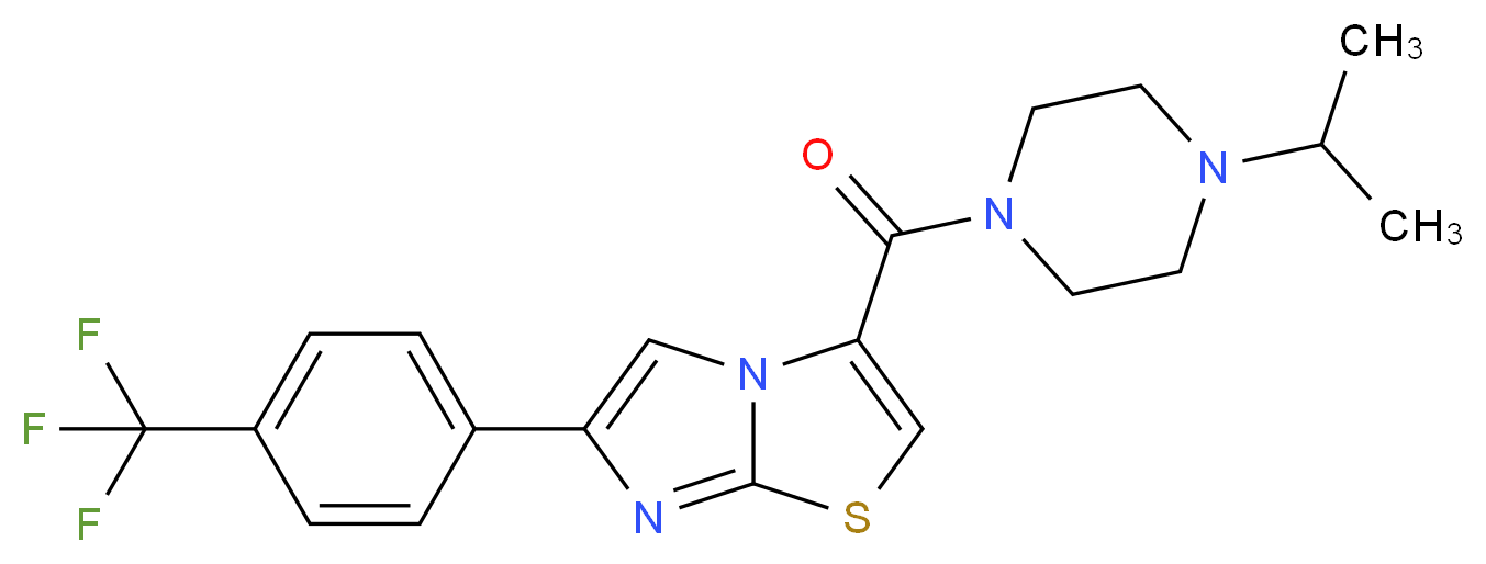 3-[(4-isopropyl-1-piperazinyl)carbonyl]-6-[4-(trifluoromethyl)phenyl]imidazo[2,1-b][1,3]thiazole_Molecular_structure_CAS_)