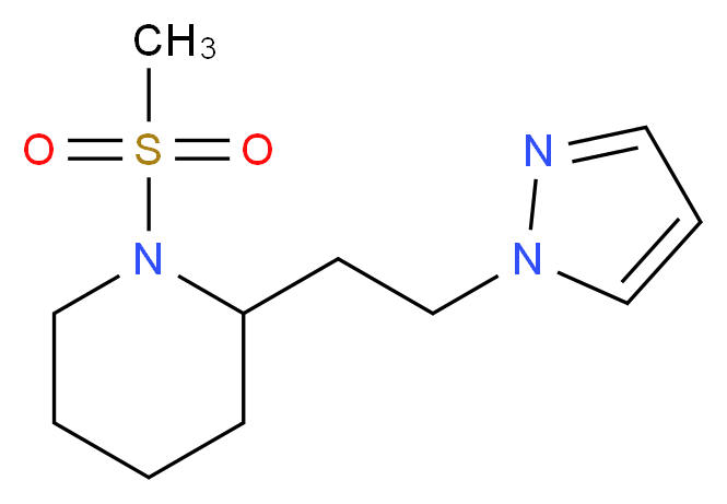 1-(methylsulfonyl)-2-[2-(1H-pyrazol-1-yl)ethyl]piperidine_Molecular_structure_CAS_)