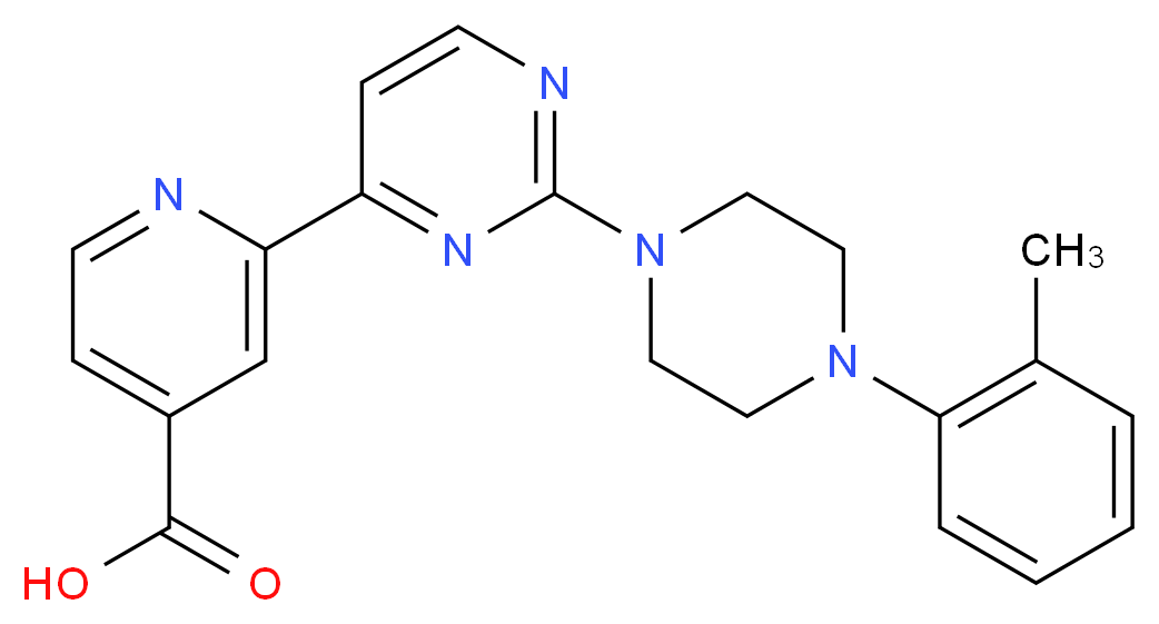 2-{2-[4-(2-methylphenyl)piperazin-1-yl]pyrimidin-4-yl}isonicotinic acid_Molecular_structure_CAS_)