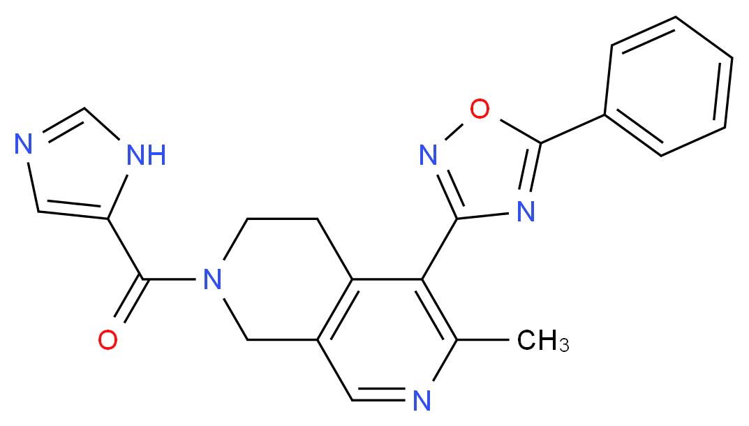 2-(1H-imidazol-5-ylcarbonyl)-6-methyl-5-(5-phenyl-1,2,4-oxadiazol-3-yl)-1,2,3,4-tetrahydro-2,7-naphthyridine_Molecular_structure_CAS_)