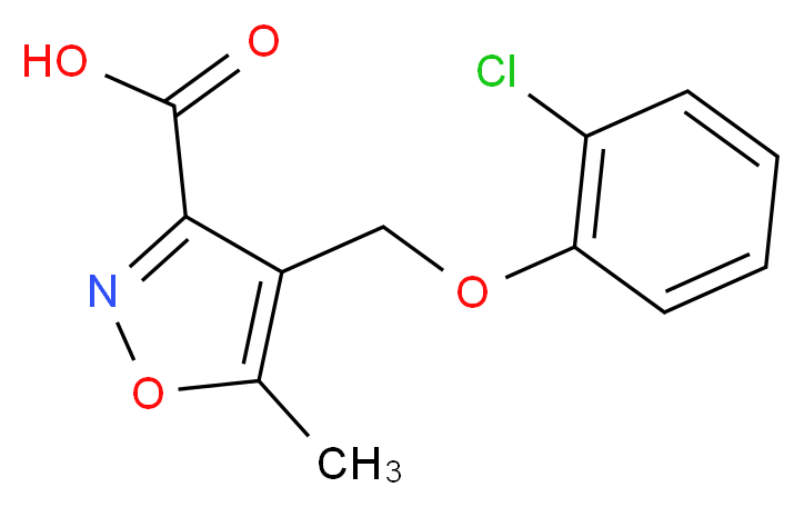 4-[(2-Chlorophenoxy)methyl]-5-methylisoxazole-3-carboxylic acid_Molecular_structure_CAS_)