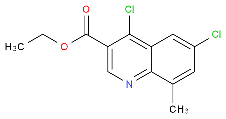 Ethyl 4,6-dichloro-8-methylquinoline-3-carboxylate_Molecular_structure_CAS_338954-50-0)