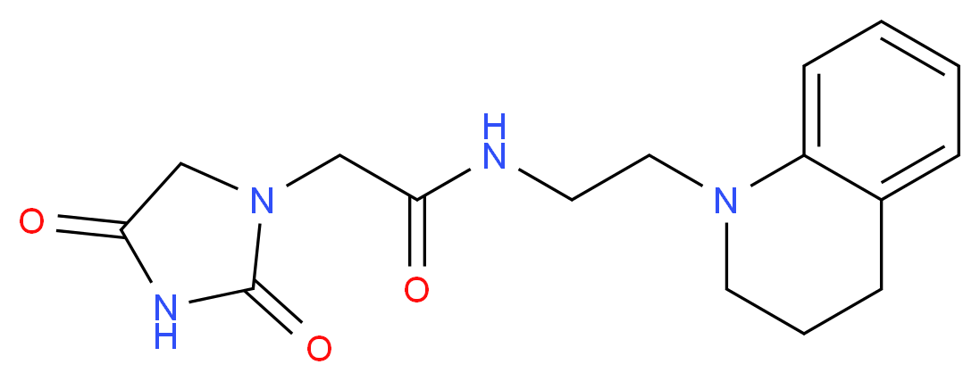 N-[2-(3,4-dihydro-1(2H)-quinolinyl)ethyl]-2-(2,4-dioxo-1-imidazolidinyl)acetamide_Molecular_structure_CAS_)