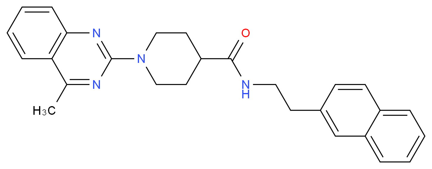 1-(4-methyl-2-quinazolinyl)-N-[2-(2-naphthyl)ethyl]-4-piperidinecarboxamide_Molecular_structure_CAS_)