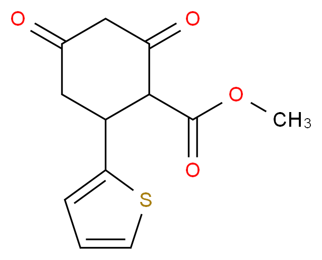 Methyl 2,4-dioxo-6-(2-thienyl)-cyclohexanecarboxylate_Molecular_structure_CAS_)