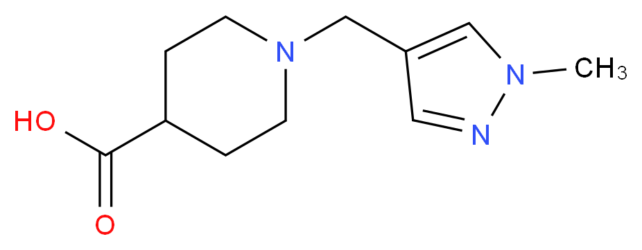 1-[(1-methyl-1H-pyrazol-4-yl)methyl]piperidine-4-carboxylic acid_Molecular_structure_CAS_)