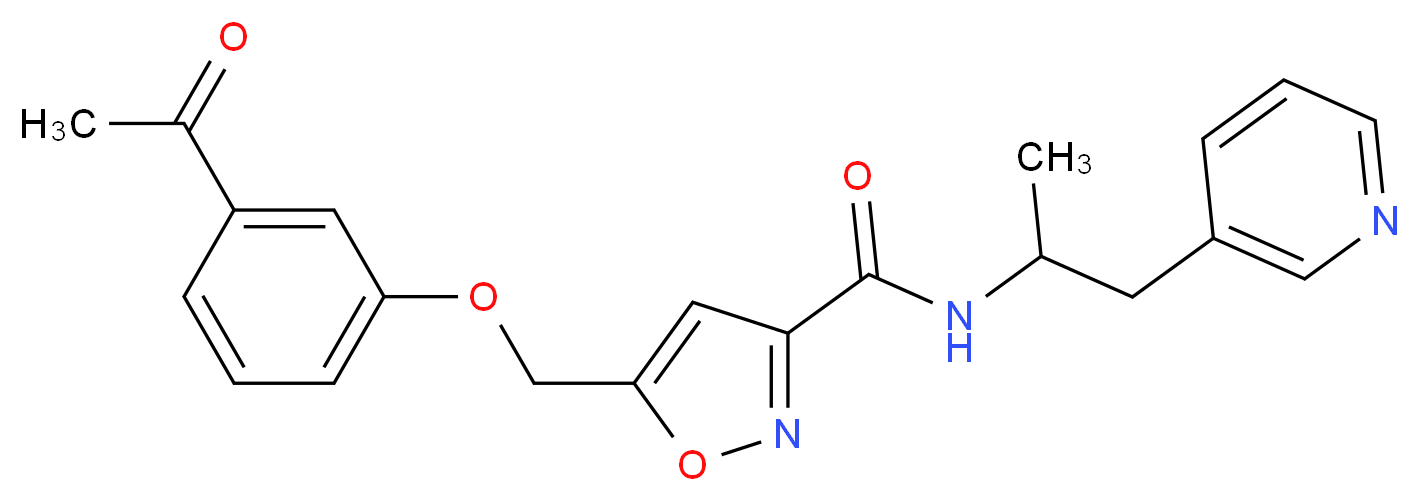 5-[(3-acetylphenoxy)methyl]-N-[1-methyl-2-(3-pyridinyl)ethyl]-3-isoxazolecarboxamide_Molecular_structure_CAS_)