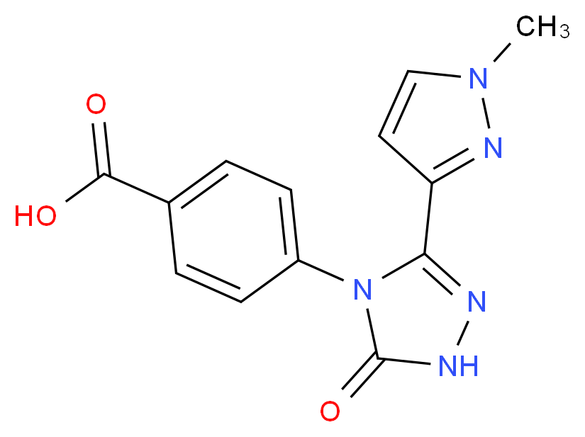 4-[3-(1-methyl-1H-pyrazol-3-yl)-5-oxo-1,5-dihydro-4H-1,2,4-triazol-4-yl]benzoic acid_Molecular_structure_CAS_)
