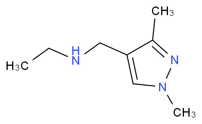 N-[(1,3-Dimethyl-1H-pyrazol-4-yl)methyl]-N-ethylamine_Molecular_structure_CAS_)