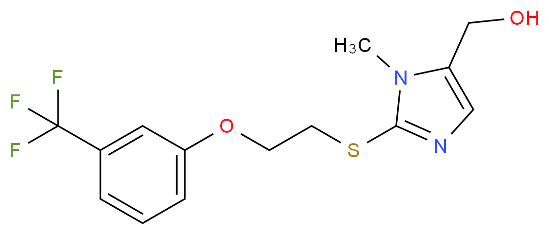 [1-Methyl-2-({2-[3-(trifluoromethyl)phenoxy]ethyl}thio)-1H-imidazol-5-yl]methanol 97%_Molecular_structure_CAS_)