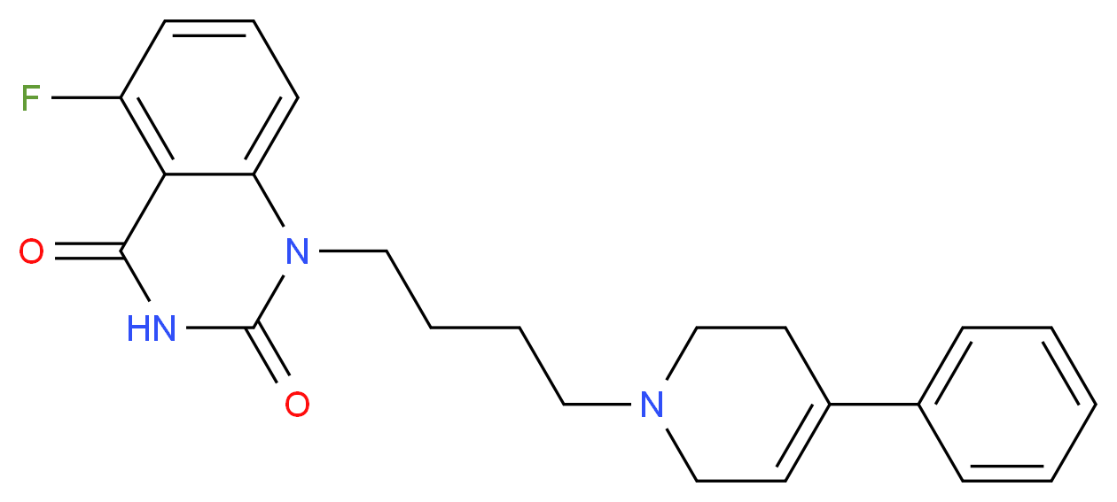5-FLUORO-1-[4-(4-PHENYL-3,6-DIHYDROPYRIDIN-1(2H)-YL)BUTYL]QUINAZOLINE-2,4(1H,3H)-DIONE_Molecular_structure_CAS_)