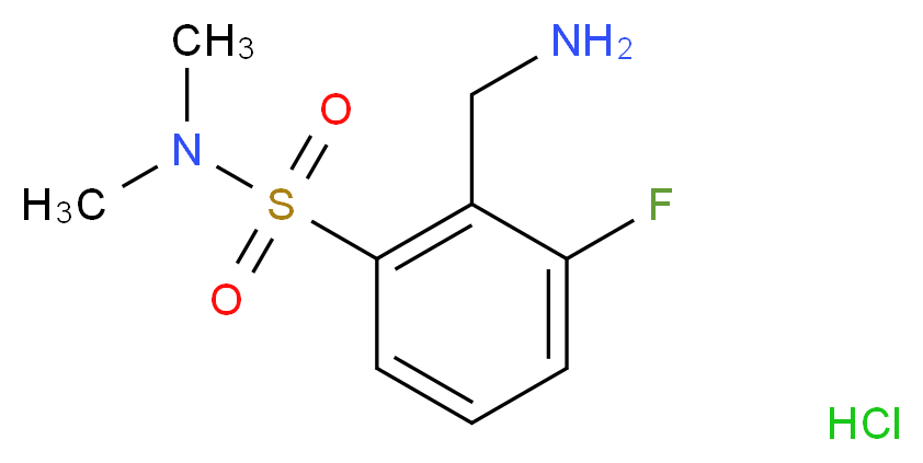 2-(aminomethyl)-3-fluoro-N,N-dimethylbenzene-1-sulfonamide hydrochloride_Molecular_structure_CAS_)