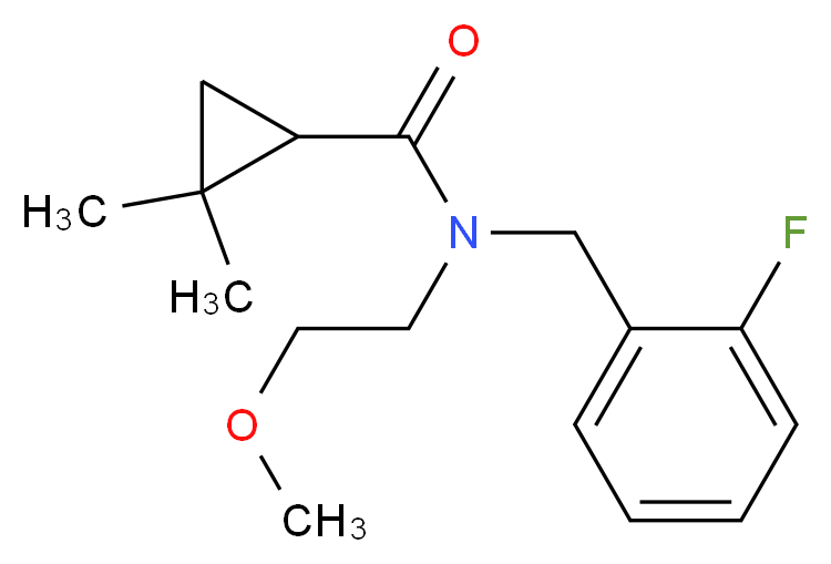 N-(2-fluorobenzyl)-N-(2-methoxyethyl)-2,2-dimethylcyclopropanecarboxamide_Molecular_structure_CAS_)
