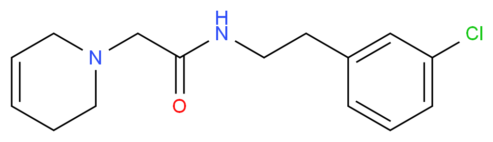 N-[2-(3-chlorophenyl)ethyl]-2-(3,6-dihydropyridin-1(2H)-yl)acetamide_Molecular_structure_CAS_)