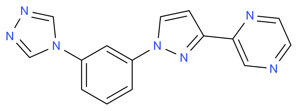 2-{1-[3-(4H-1,2,4-triazol-4-yl)phenyl]-1H-pyrazol-3-yl}pyrazine_Molecular_structure_CAS_)