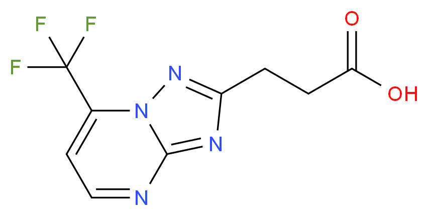 3-[7-(trifluoromethyl)-[1,2,4]triazolo[1,5-a]pyrimidin-2-yl]propanoic acid_Molecular_structure_CAS_)