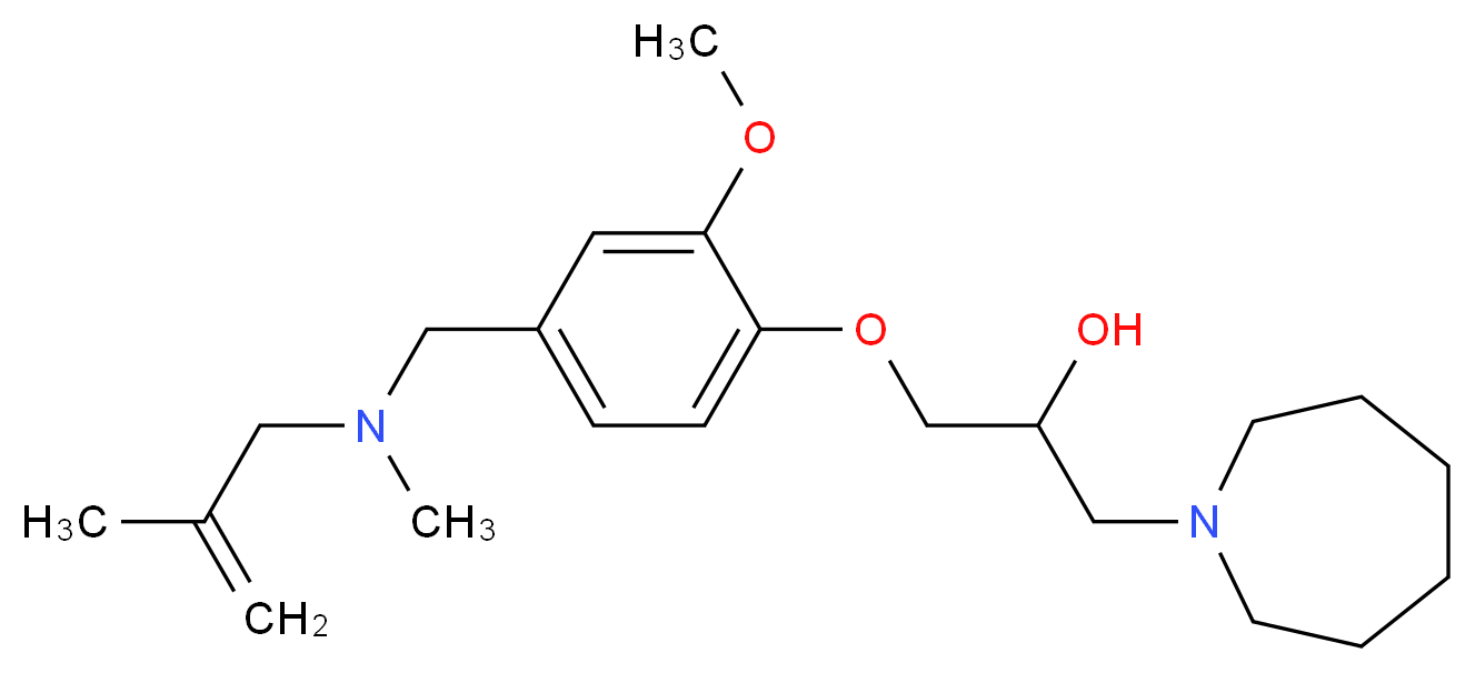 1-(1-azepanyl)-3-(2-methoxy-4-{[methyl(2-methyl-2-propen-1-yl)amino]methyl}phenoxy)-2-propanol_Molecular_structure_CAS_)