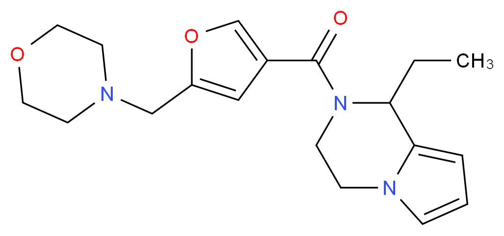 1-ethyl-2-[5-(4-morpholinylmethyl)-3-furoyl]-1,2,3,4-tetrahydropyrrolo[1,2-a]pyrazine_Molecular_structure_CAS_)
