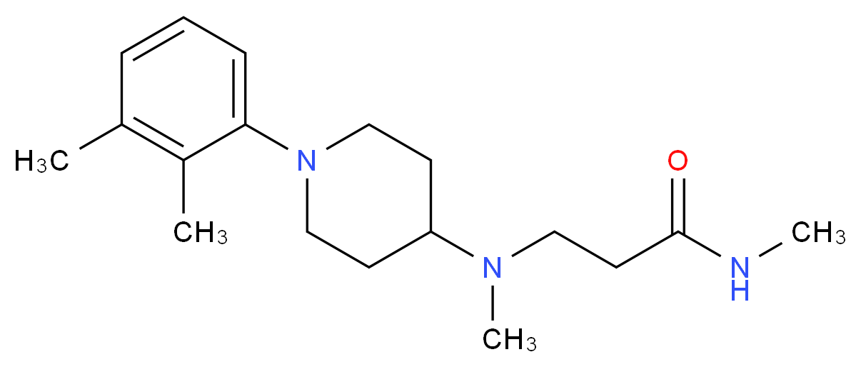 3-[[1-(2,3-dimethylphenyl)piperidin-4-yl](methyl)amino]-N-methylpropanamide_Molecular_structure_CAS_)