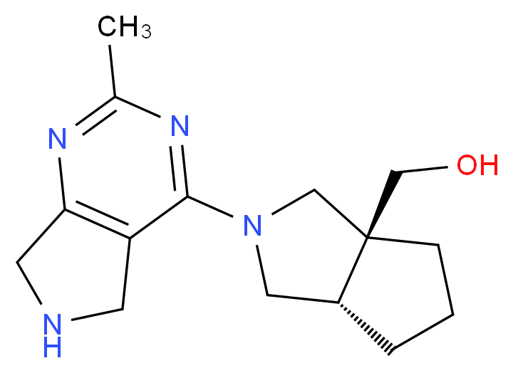 [(3aS*,6aS*)-2-(2-methyl-6,7-dihydro-5H-pyrrolo[3,4-d]pyrimidin-4-yl)hexahydrocyclopenta[c]pyrrol-3a(1H)-yl]methanol_Molecular_structure_CAS_)