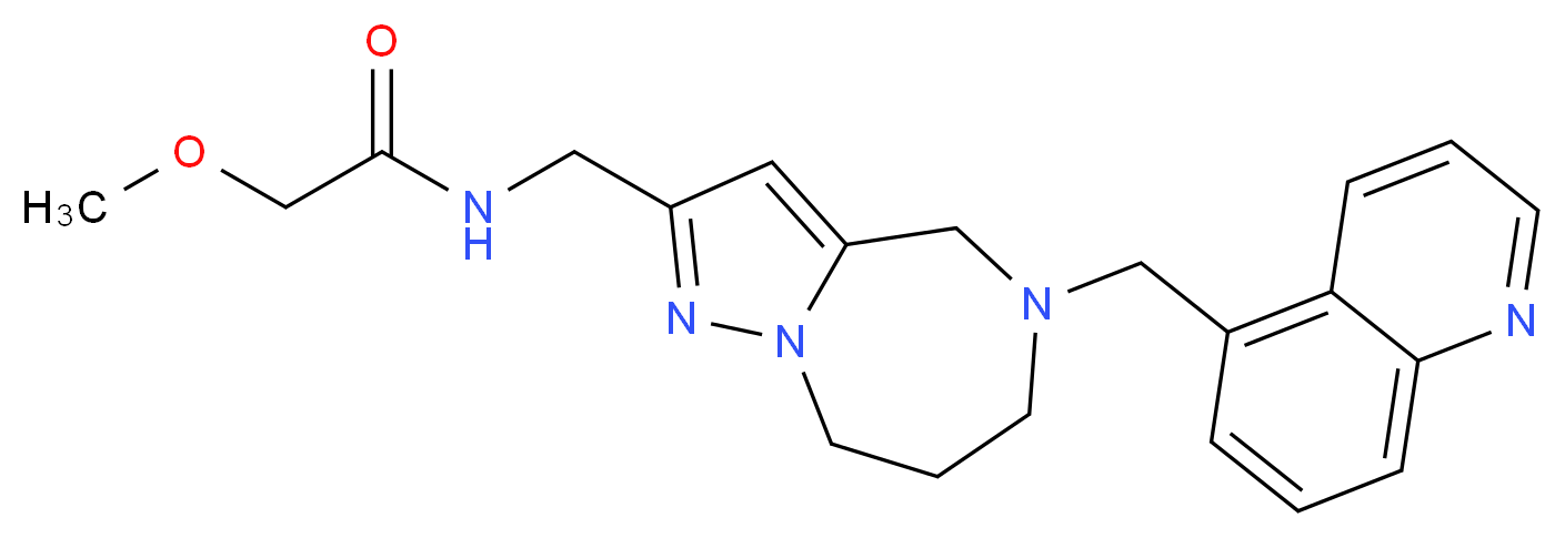 2-methoxy-N-{[5-(quinolin-5-ylmethyl)-5,6,7,8-tetrahydro-4H-pyrazolo[1,5-a][1,4]diazepin-2-yl]methyl}acetamide_Molecular_structure_CAS_)