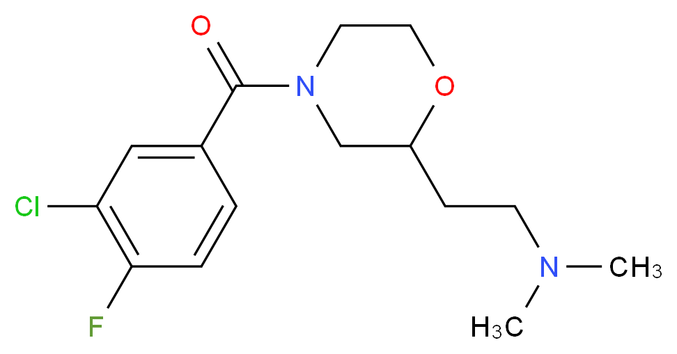 2-[4-(3-chloro-4-fluorobenzoyl)-2-morpholinyl]-N,N-dimethylethanamine_Molecular_structure_CAS_)