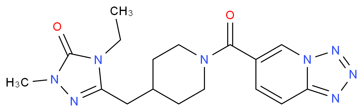4-ethyl-2-methyl-5-{[1-(tetrazolo[1,5-a]pyridin-6-ylcarbonyl)piperidin-4-yl]methyl}-2,4-dihydro-3H-1,2,4-triazol-3-one_Molecular_structure_CAS_)