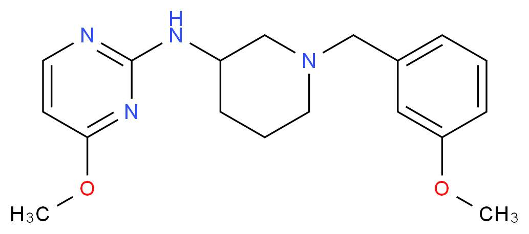 4-methoxy-N-[1-(3-methoxybenzyl)-3-piperidinyl]-2-pyrimidinamine_Molecular_structure_CAS_)