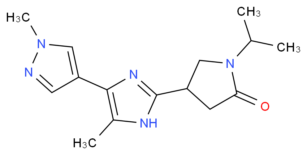 1-isopropyl-4-[5-methyl-4-(1-methyl-1H-pyrazol-4-yl)-1H-imidazol-2-yl]-2-pyrrolidinone_Molecular_structure_CAS_)