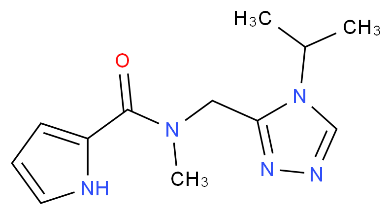 N-[(4-isopropyl-4H-1,2,4-triazol-3-yl)methyl]-N-methyl-1H-pyrrole-2-carboxamide_Molecular_structure_CAS_)