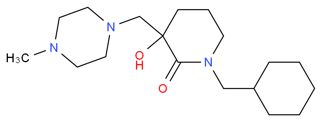 1-(cyclohexylmethyl)-3-hydroxy-3-[(4-methyl-1-piperazinyl)methyl]-2-piperidinone_Molecular_structure_CAS_)
