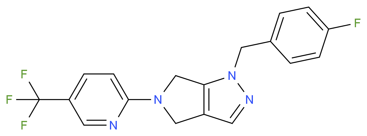 1-(4-fluorobenzyl)-5-[5-(trifluoromethyl)pyridin-2-yl]-1,4,5,6-tetrahydropyrrolo[3,4-c]pyrazole_Molecular_structure_CAS_)