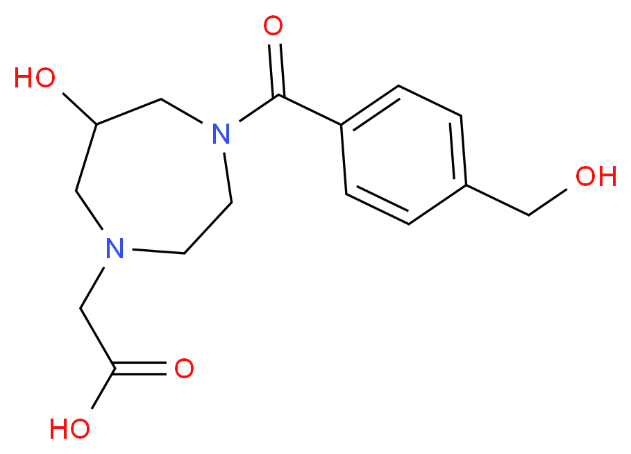 {6-hydroxy-4-[4-(hydroxymethyl)benzoyl]-1,4-diazepan-1-yl}acetic acid_Molecular_structure_CAS_)