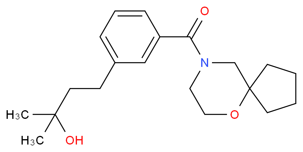 2-methyl-4-[3-(6-oxa-9-azaspiro[4.5]dec-9-ylcarbonyl)phenyl]-2-butanol_Molecular_structure_CAS_)