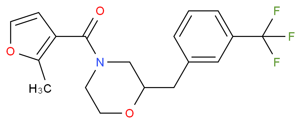 4-(2-methyl-3-furoyl)-2-[3-(trifluoromethyl)benzyl]morpholine_Molecular_structure_CAS_)