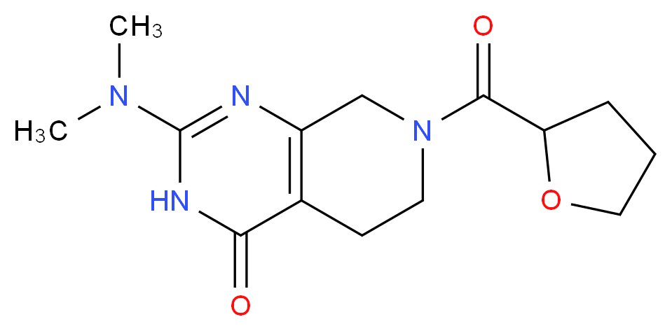 2-(dimethylamino)-7-(tetrahydrofuran-2-ylcarbonyl)-5,6,7,8-tetrahydropyrido[3,4-d]pyrimidin-4(3H)-one_Molecular_structure_CAS_)