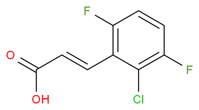 2-Chloro-3,6-difluorocinnamic acid_Molecular_structure_CAS_261762-48-5)
