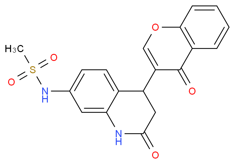 N-[2-oxo-4-(4-oxo-4H-chromen-3-yl)-1,2,3,4-tetrahydroquinolin-7-yl]methanesulfonamide_Molecular_structure_CAS_)