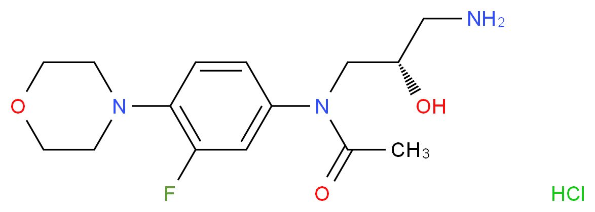 N-[(2S)-3-Amino-2-hydroxypropyl]-N-[3-fluoro-4-(4-morpholinyl)phenyl]acetamide Hydrochloride_Molecular_structure_CAS_)
