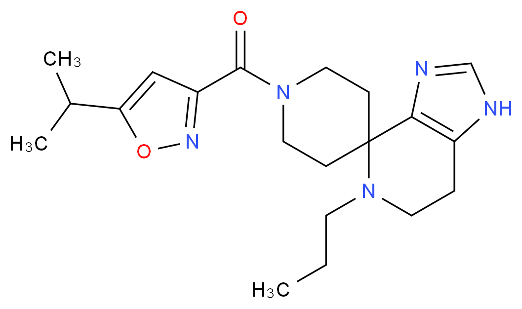 1'-[(5-isopropylisoxazol-3-yl)carbonyl]-5-propyl-1,5,6,7-tetrahydrospiro[imidazo[4,5-c]pyridine-4,4'-piperidine]_Molecular_structure_CAS_)