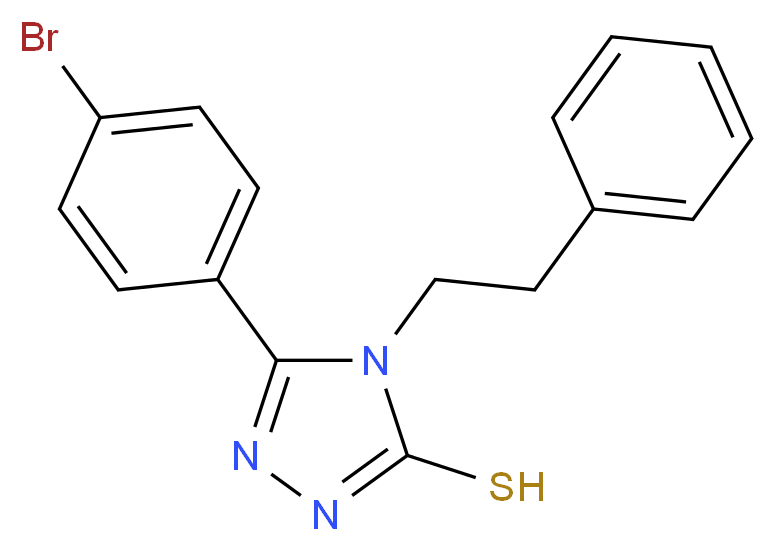 5-(4-Bromo-phenyl)-4-phenethyl-4H-[1,2,4]triazole-3-thiol_Molecular_structure_CAS_)