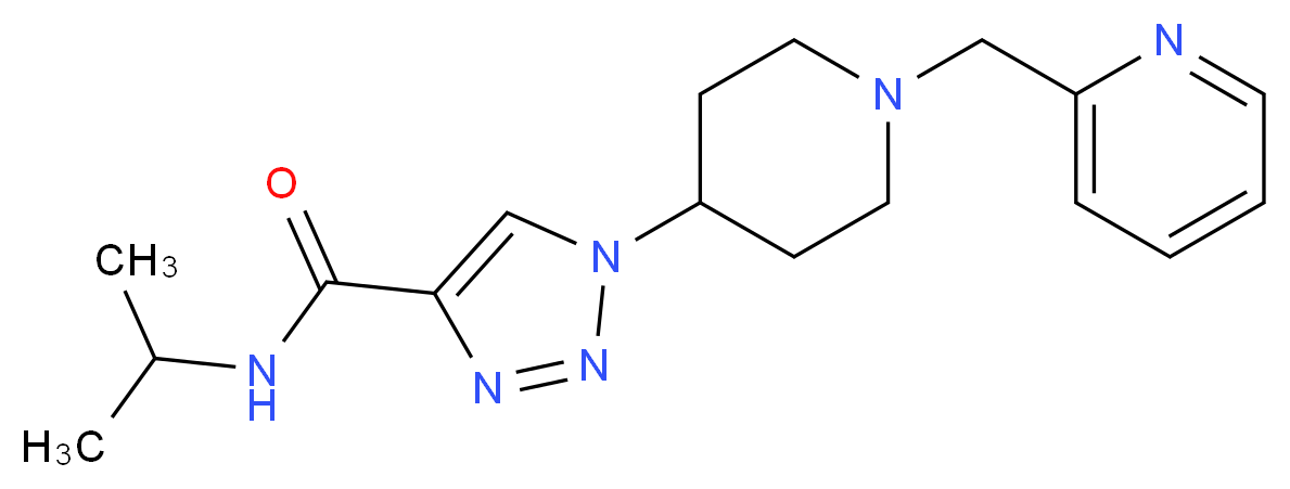 N-isopropyl-1-[1-(2-pyridinylmethyl)-4-piperidinyl]-1H-1,2,3-triazole-4-carboxamide_Molecular_structure_CAS_)
