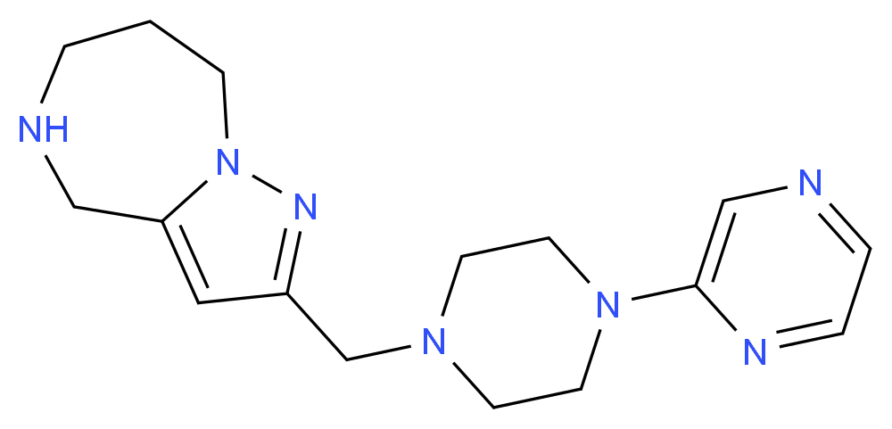 2-{[4-(2-pyrazinyl)-1-piperazinyl]methyl}-5,6,7,8-tetrahydro-4H-pyrazolo[1,5-a][1,4]diazepine_Molecular_structure_CAS_)